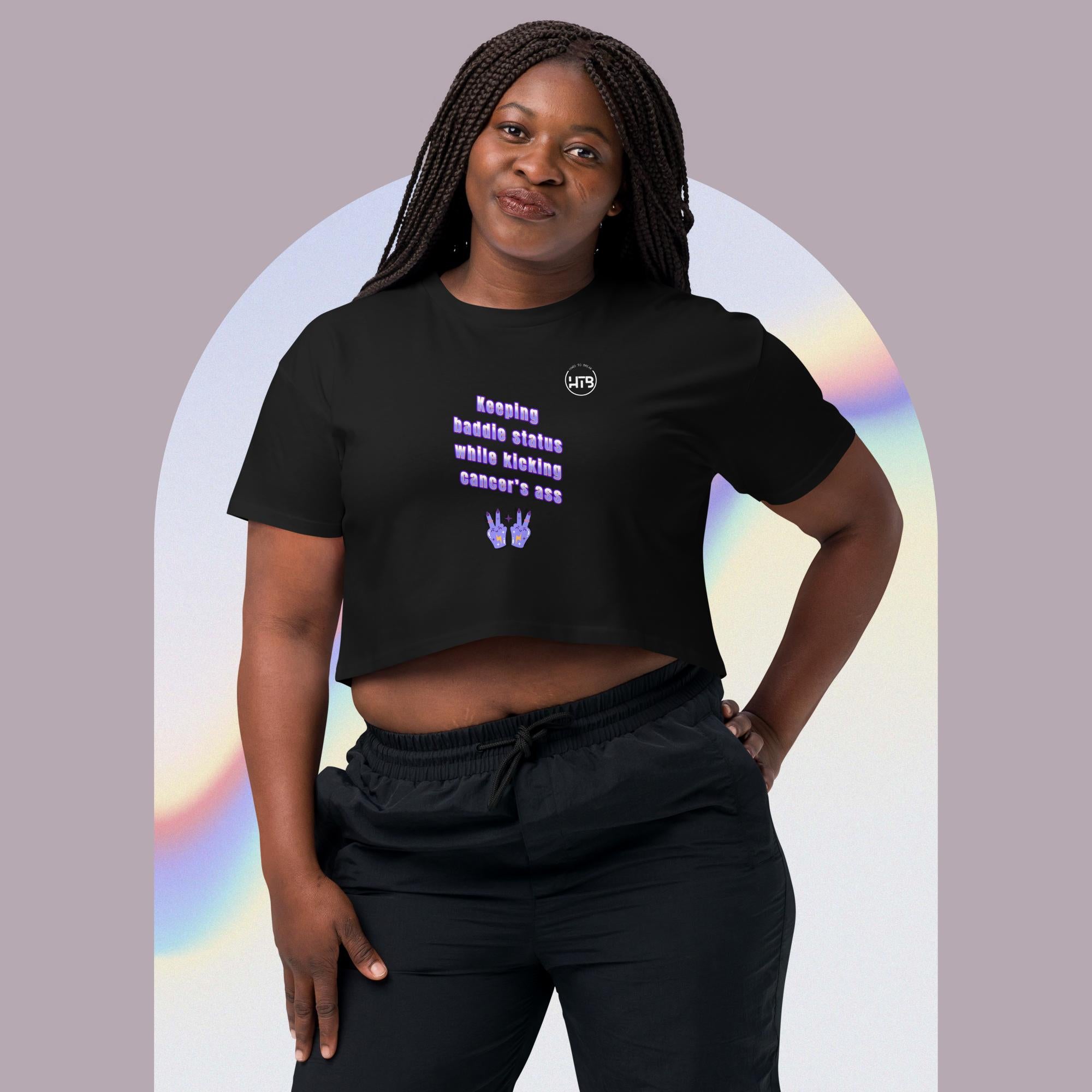 Keeping Baddie Status Crop Top - Black