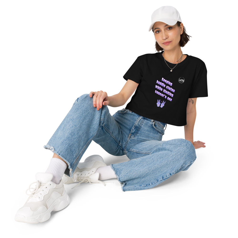 Keeping Baddie Status Crop Top - Black